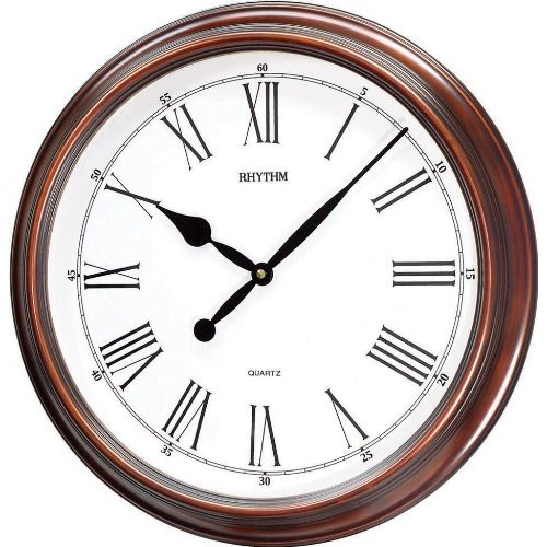 Rhythm Value Added Wall Clock Bronze Finish Analog